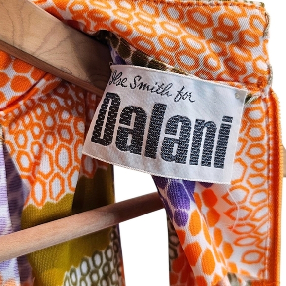 Vintage 1960s Halter Maxi Dress Else Smith For Dalani 6 Retro Boho Psychedelic - Picture 13 of 16